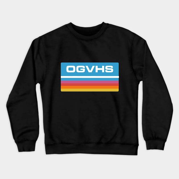 OG VHS Old School Ampex Black! Crewneck Sweatshirt by ogvhs